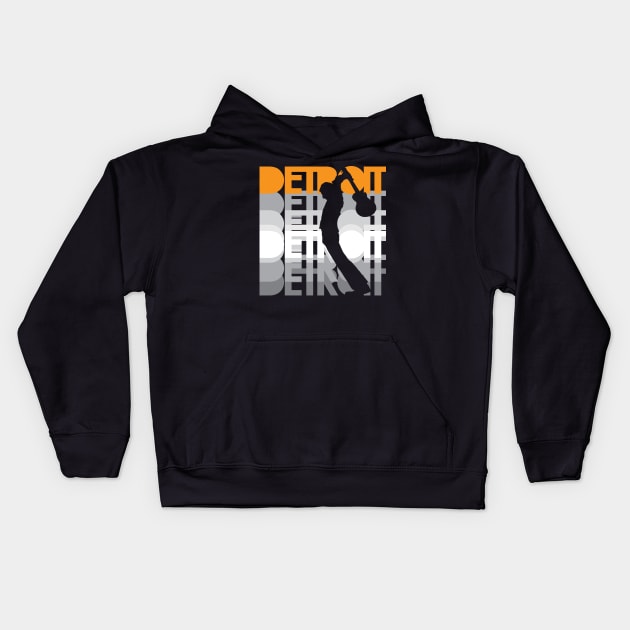 Detroit Guitar Smash Kids Hoodie by Evan Derian